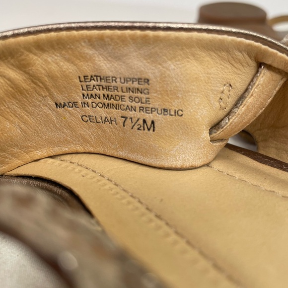 Nurture Bronze Leather Flat Strappy Sandal Celiah Size 7.5 - Picture 3 of 4